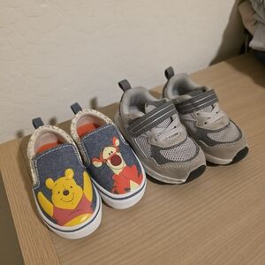 Baby Boy Shoe Bundle Disney Slip On Shoes Size 4 & 5